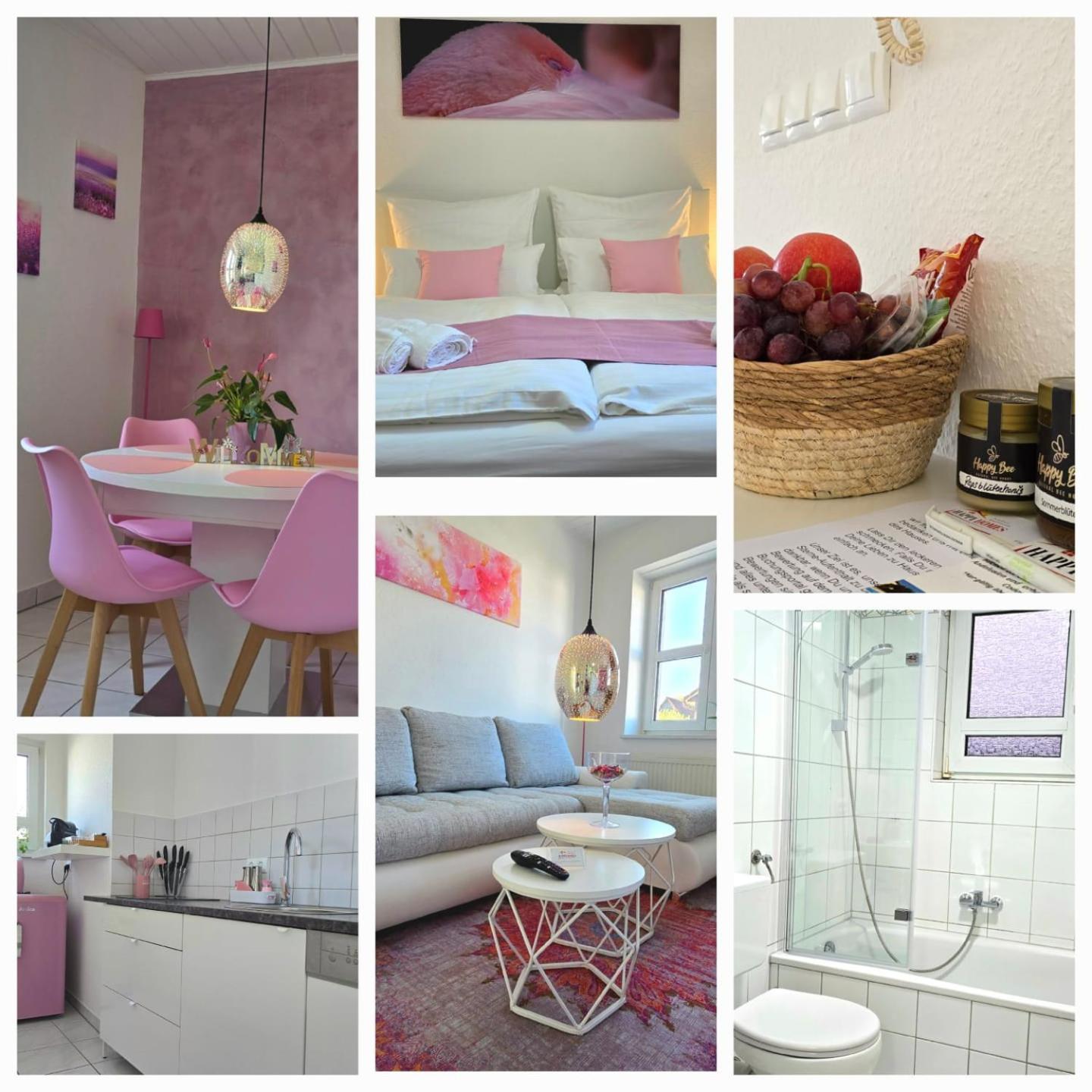 Nidda Happy Homes Pink - Up To 5 - Kueche - W-Lan - Netflix - Honig - Badewanne מראה חיצוני תמונה
